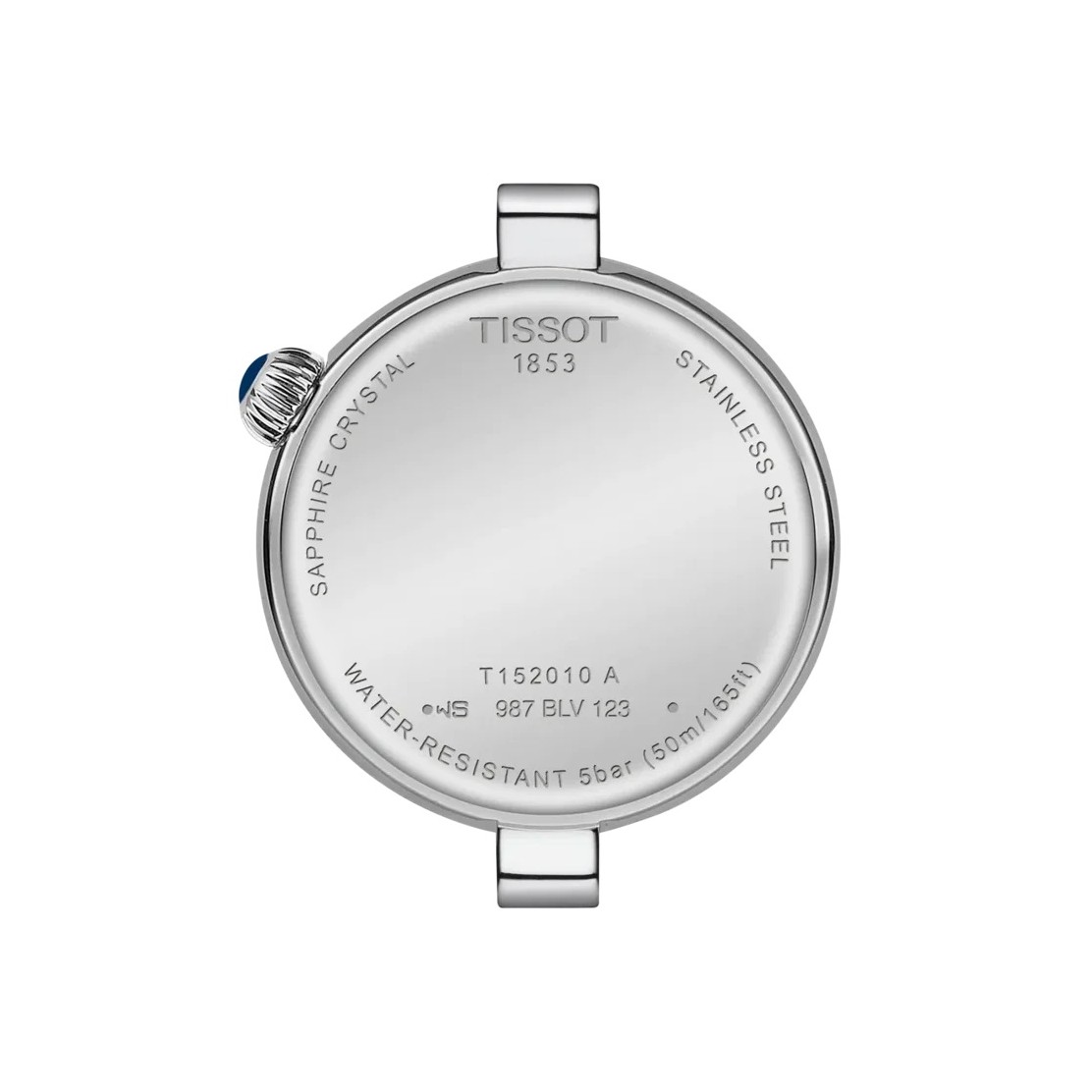 TISSOT Desir Blue Dial with Diamonds 28mm Silver Stainless Steel Bracelet T152.010.11.046.00 - 4