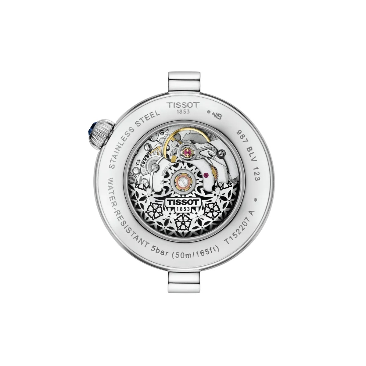 TISSOT Desir Automatic White Pearl Dial with Diamonds 28mm Silver Stainless Steel Bracelet T152.207.11.116.00 - 4