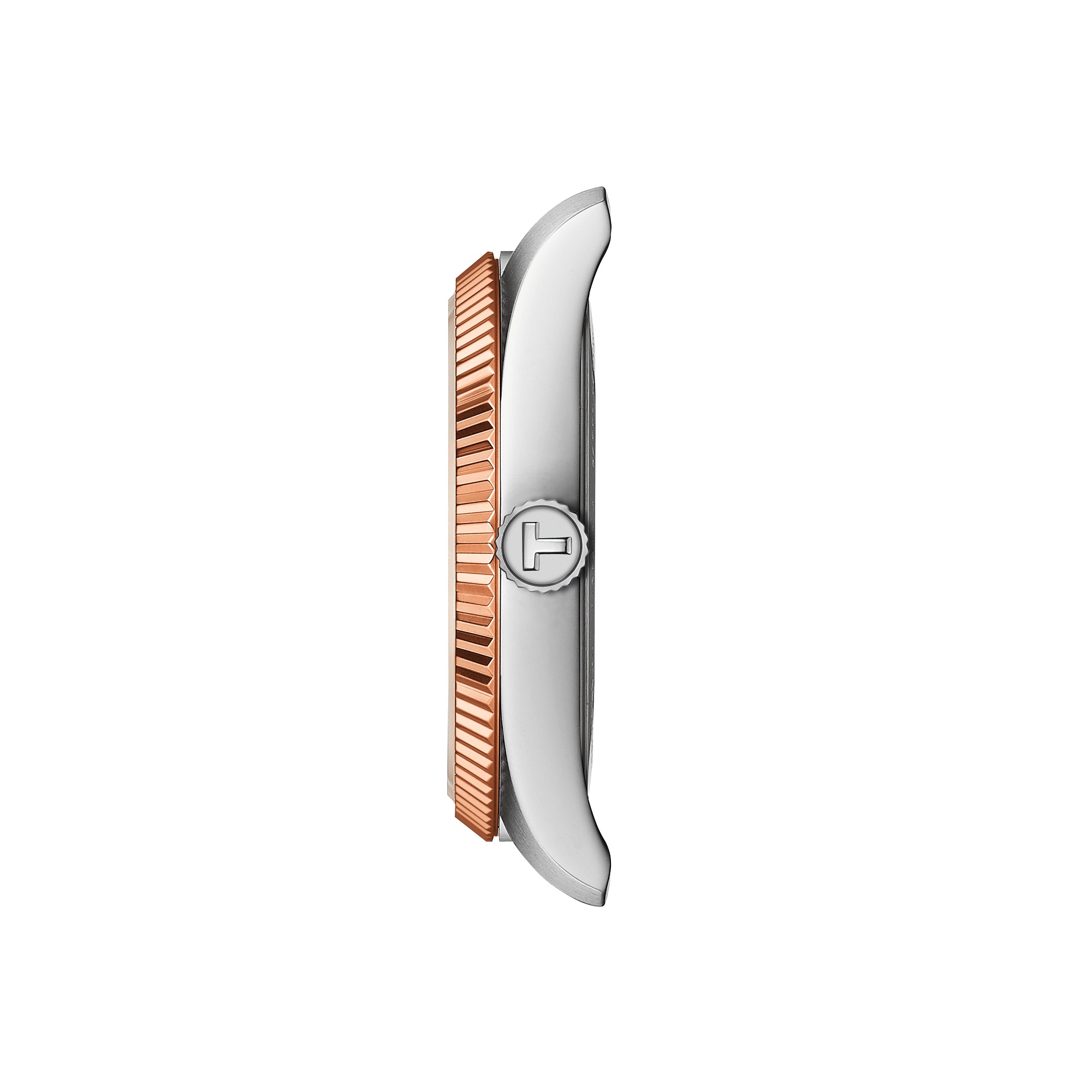 TISSOT Ballade Silver Dial 34mm Two Tone Rose Gold Stainless Steel Bracelet T156.210.22.031.01 - 