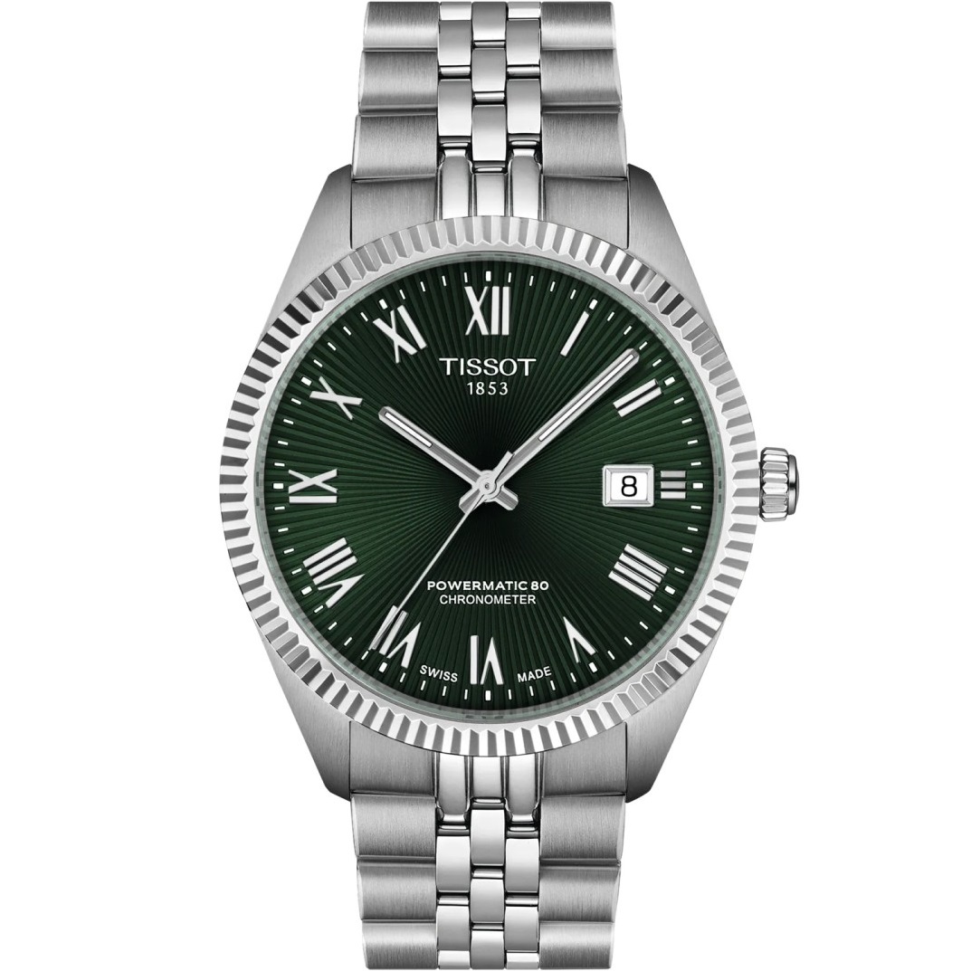 TISSOT Ballade Powermatic 80 COSC Green Dial 39mm Silver Stainless Steel Bracelet T156.408.11.093.00 - 