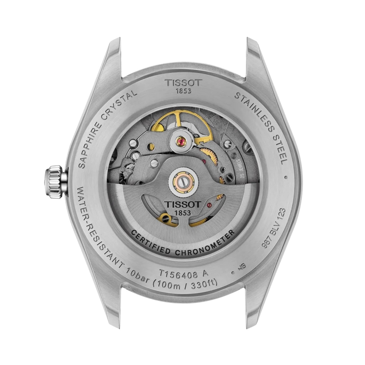 TISSOT Ballade Powermatic 80 COSC Ice Blue Dial 39mm Silver Stainless Steel Bracelet T156.408.11.353.00 - 6