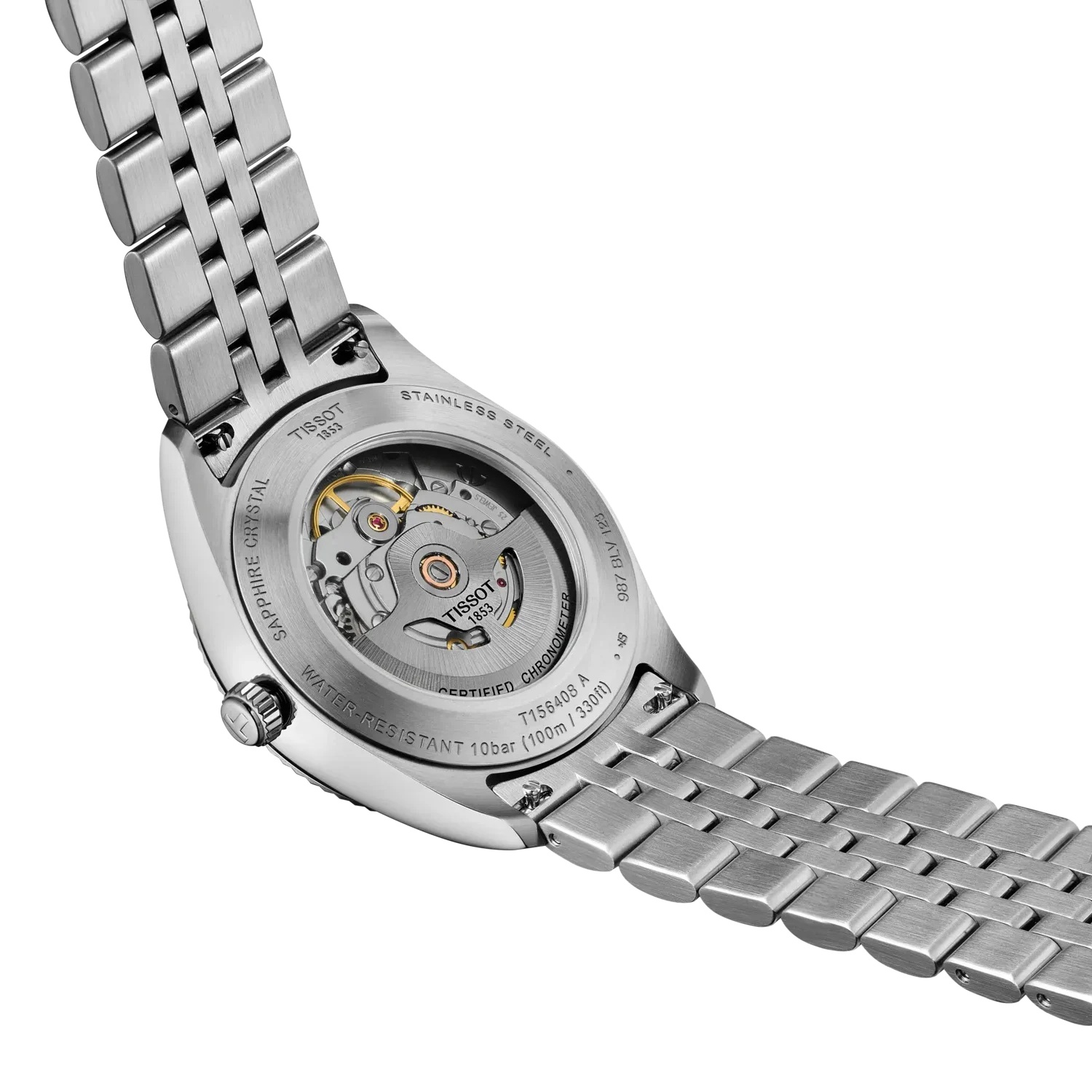 TISSOT Ballade Powermatic 80 COSC Ice Blue Dial 39mm Silver Stainless Steel Bracelet T156.408.11.353.00 - 4