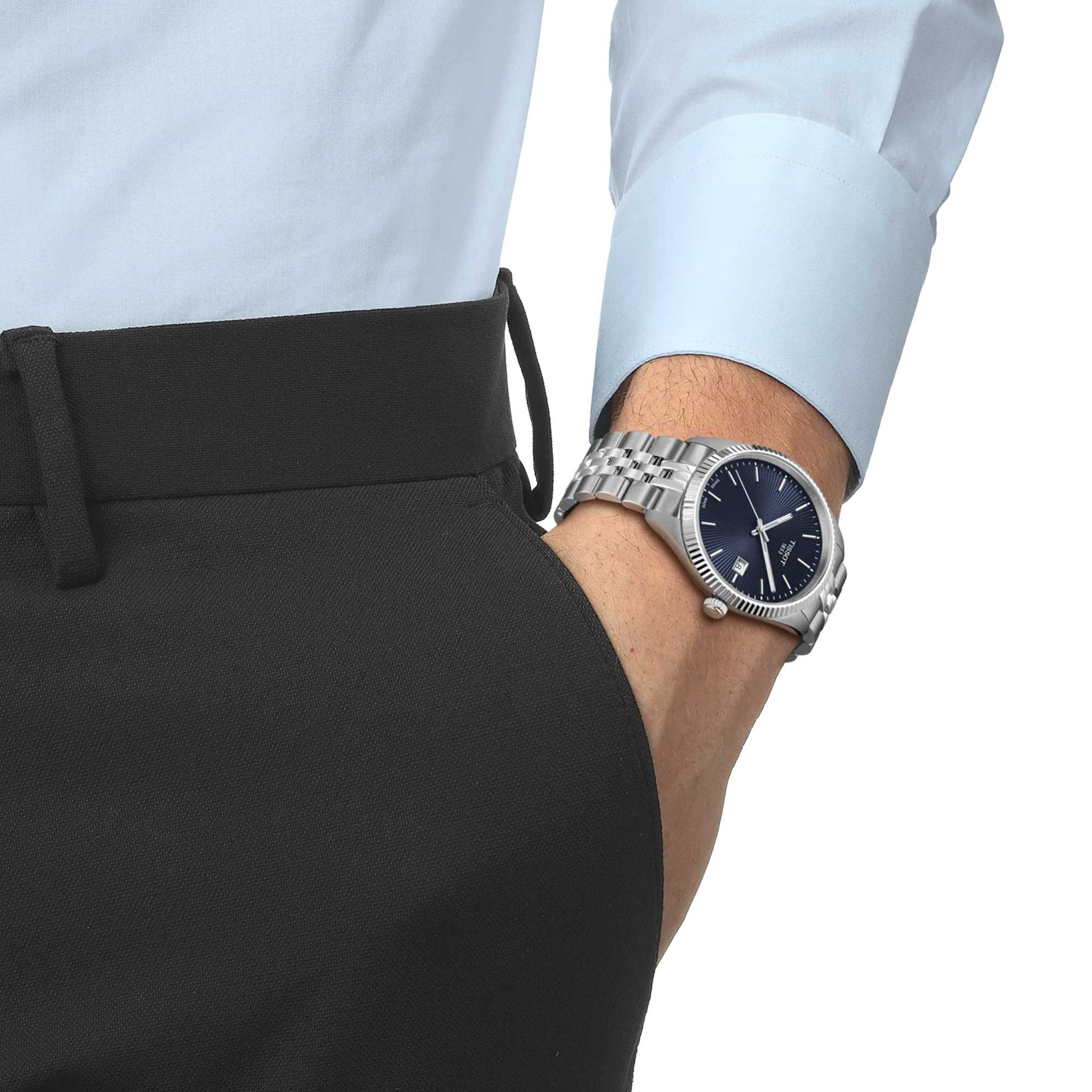 TISSOT Ballade Blue Dial 40mm Silver Stainless Steel Bracelet T156.410.11.041.00 - 