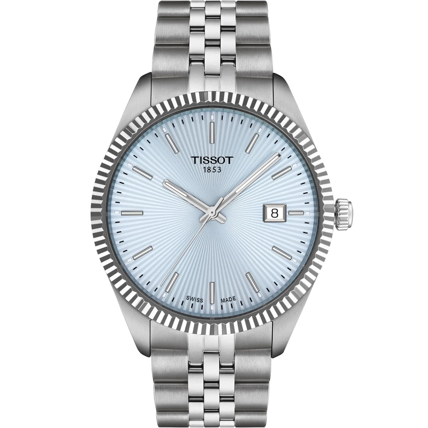 TISSOT Ballade Ice Blue Dial 40mm Silver Stainless Steel Bracelet T156.410.11.351.00 - 