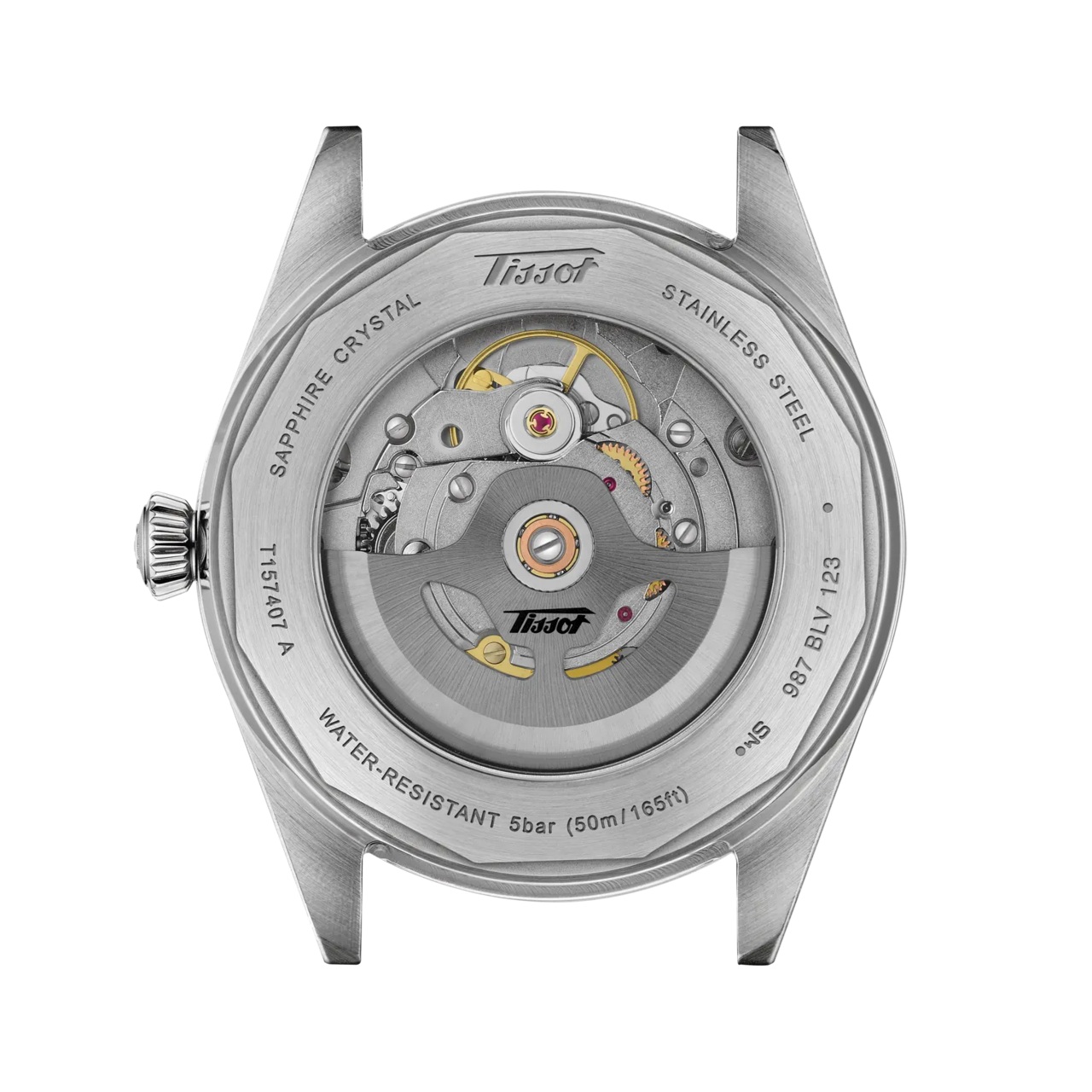 TISSOT Visodate Powermatic 80 Silver Dial 39mm Silver Stainless Steel Brown Leather Strap T157.407.16.031.00 - 4