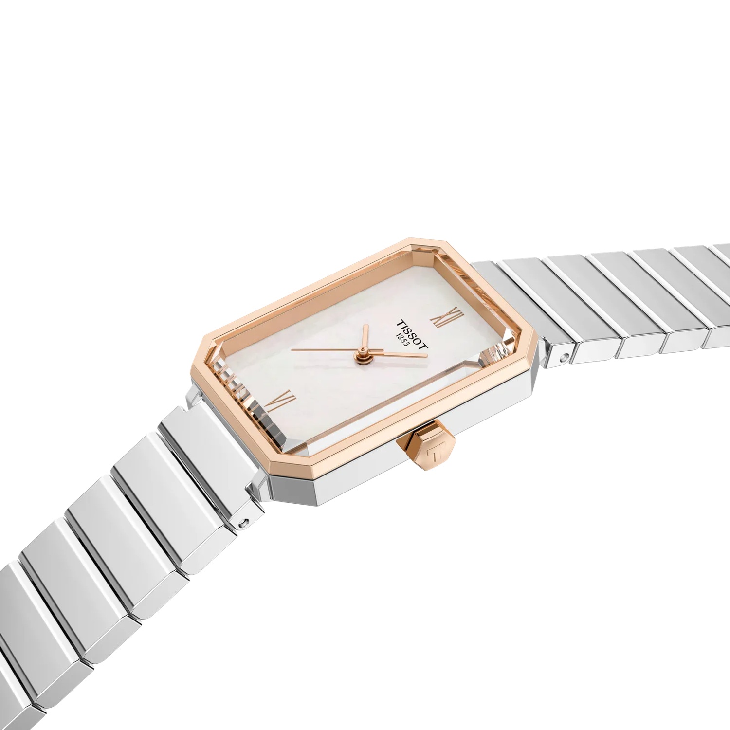 TISSOT SRV Lady's Silver Dial 30mm Rose Gold Silver Stainless Steel Bracelet T160.110.21.113.00 - 