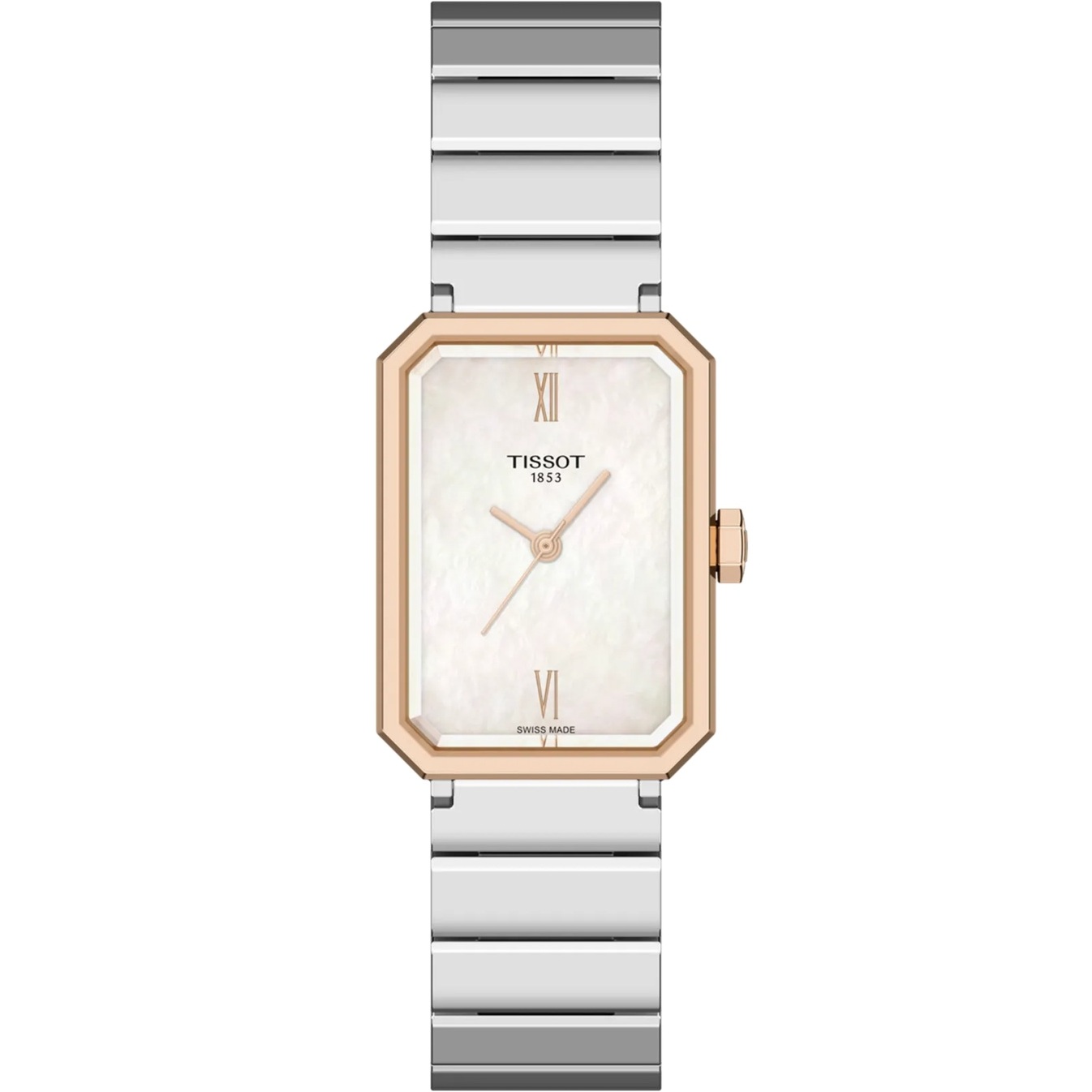 TISSOT SRV Lady's Silver Dial 30mm Rose Gold Silver Stainless Steel Bracelet T160.110.21.113.00 - 