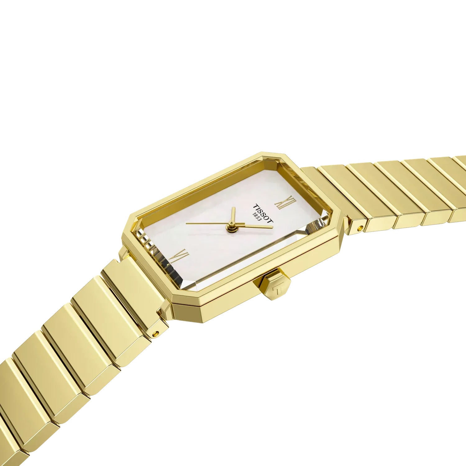 TISSOT SRV Lady's White Pearl Dial 30mm Gold Stainless Steel Bracelet T160.110.33.113.00 - 