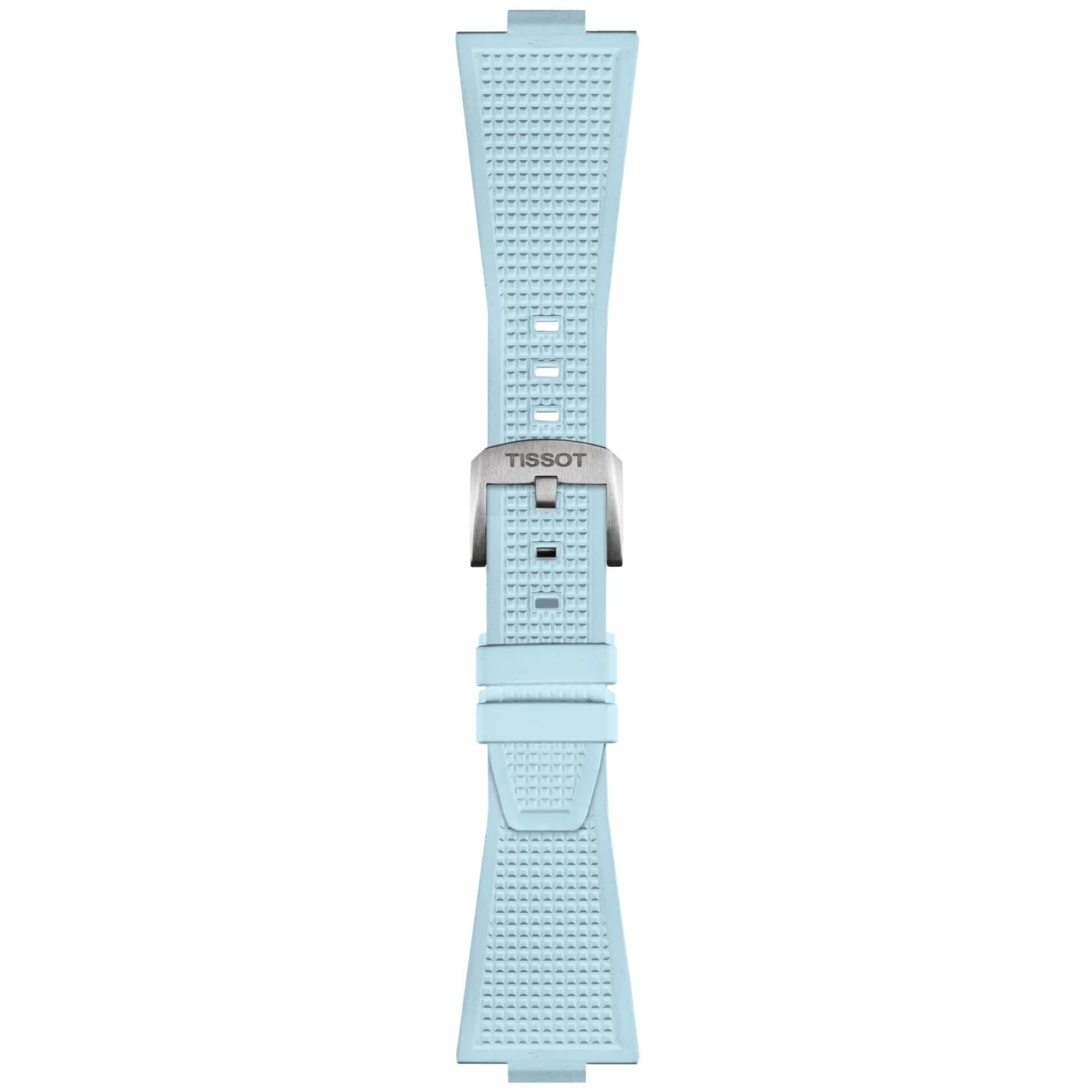 TISSOT Official PRX 40 Light Blue Rubber Strap Silver Hardware T852050985 - 3