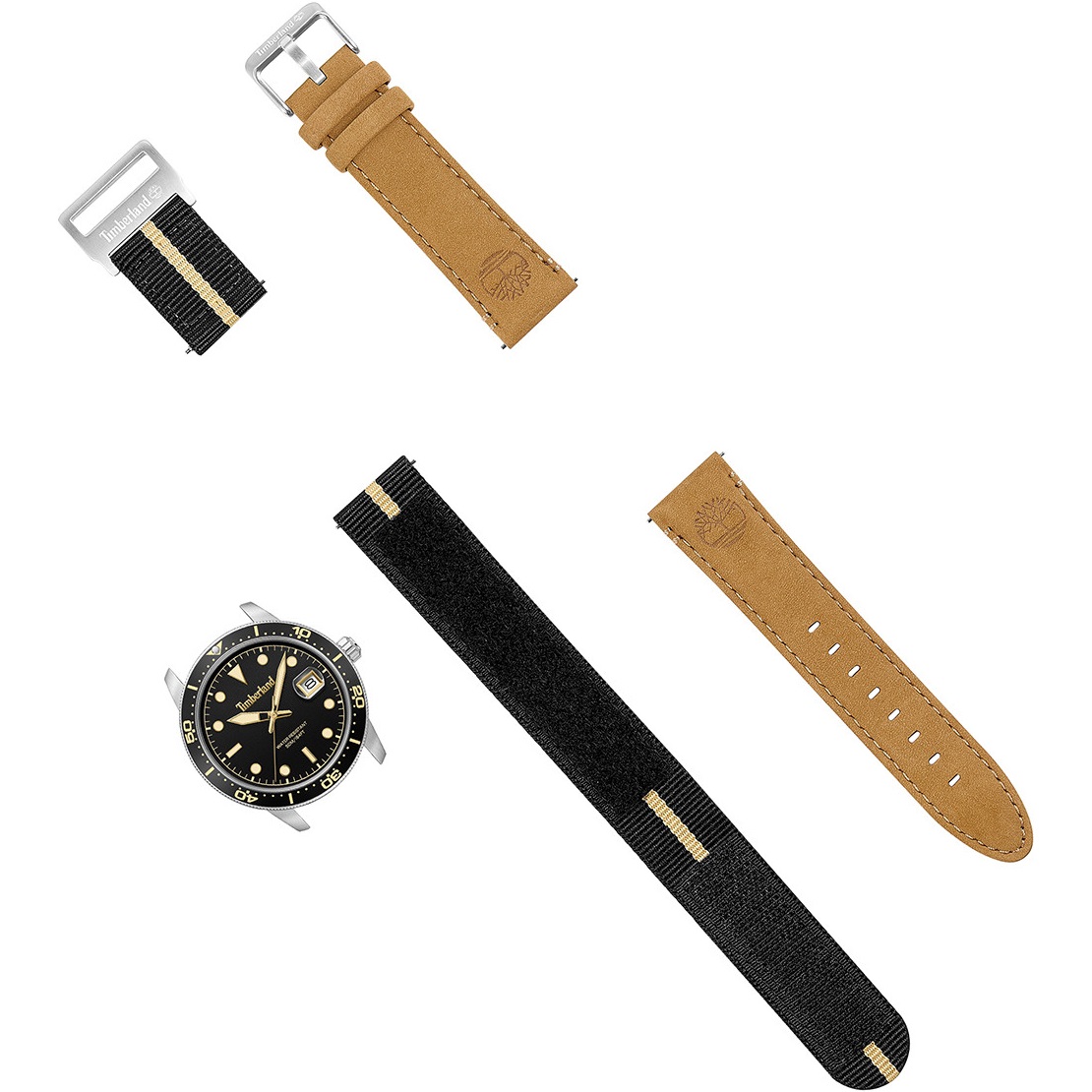 TIMBERLAND Peatfield Black Dial 44mm Stainless Steel Brown Leather Strap TDWGB00834X0 - 6