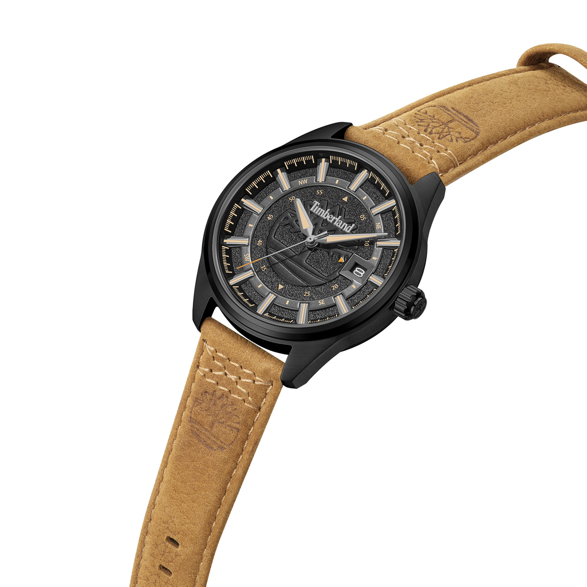 TIMBERLAND Small Northbridge Black Dial 43mm Black Stainless Steel Brown Leather Strap TDWGB0109803 - 3