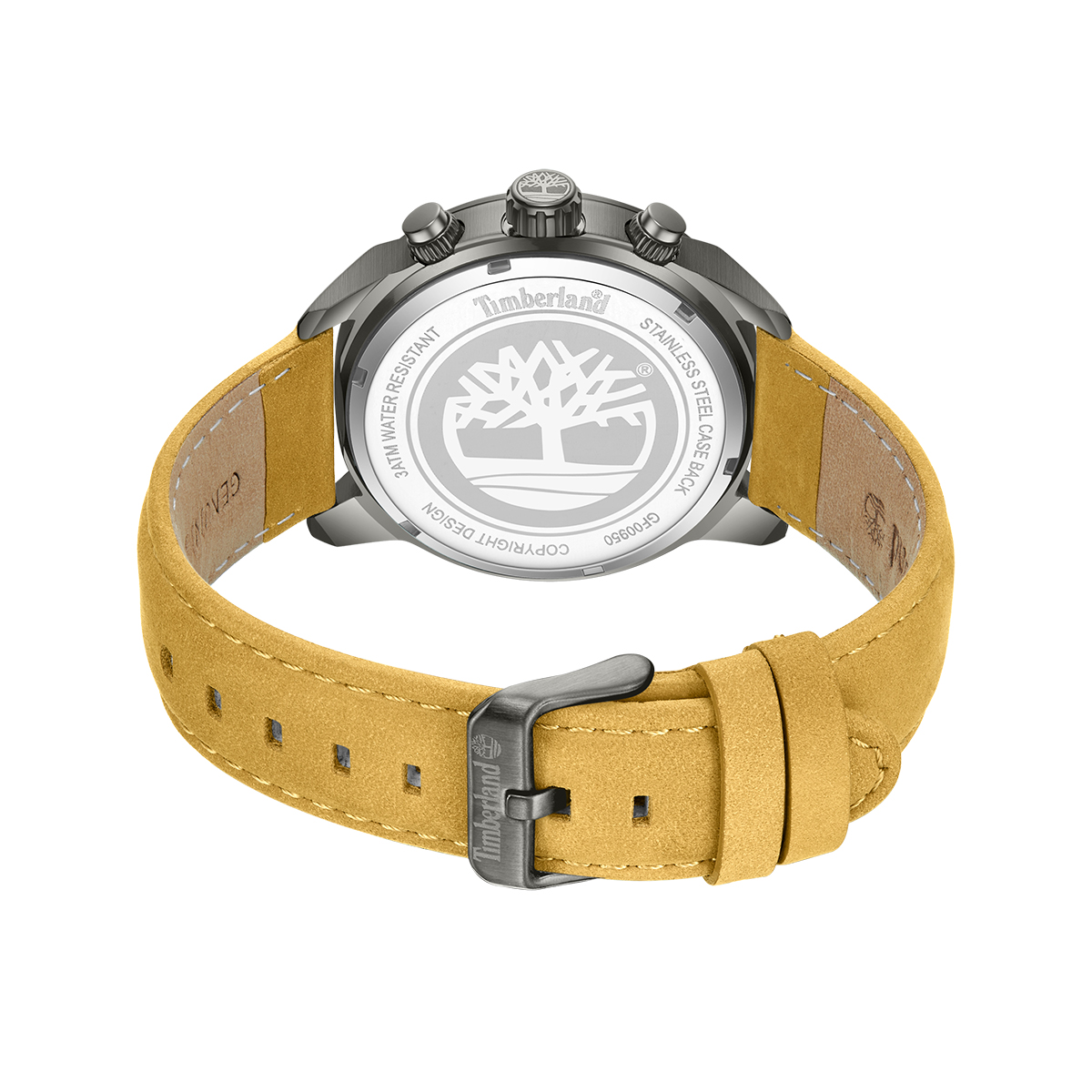 TIMBERLAND Henniker II Chronograph Black Dial 46mm Black Stainless Steel Beige Leather Strap TDWGF0095003 - 4
