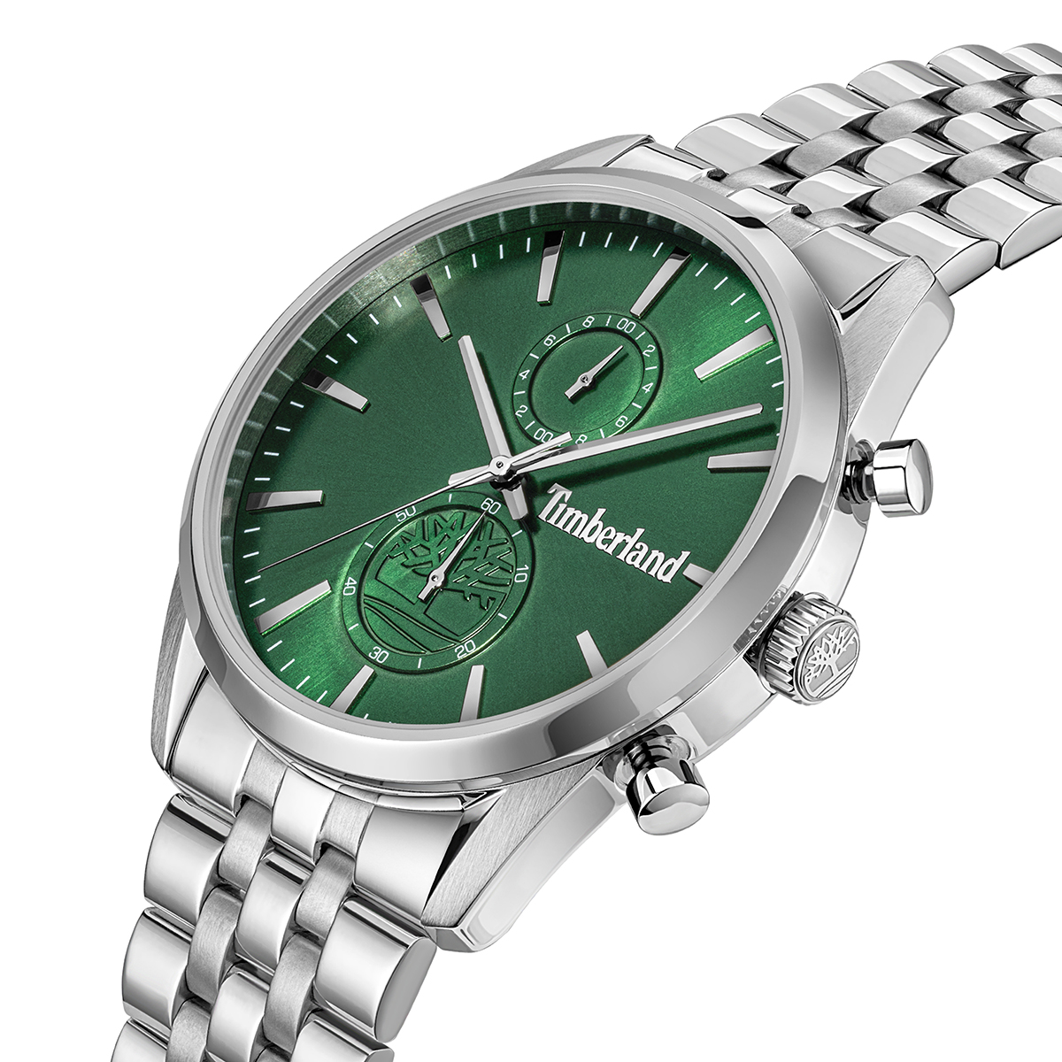 TIMBERLAND Sheepscot Chronograph Green Dial 43mm Silver Stainless Steel Bracelet TDWGI0068703 - 3