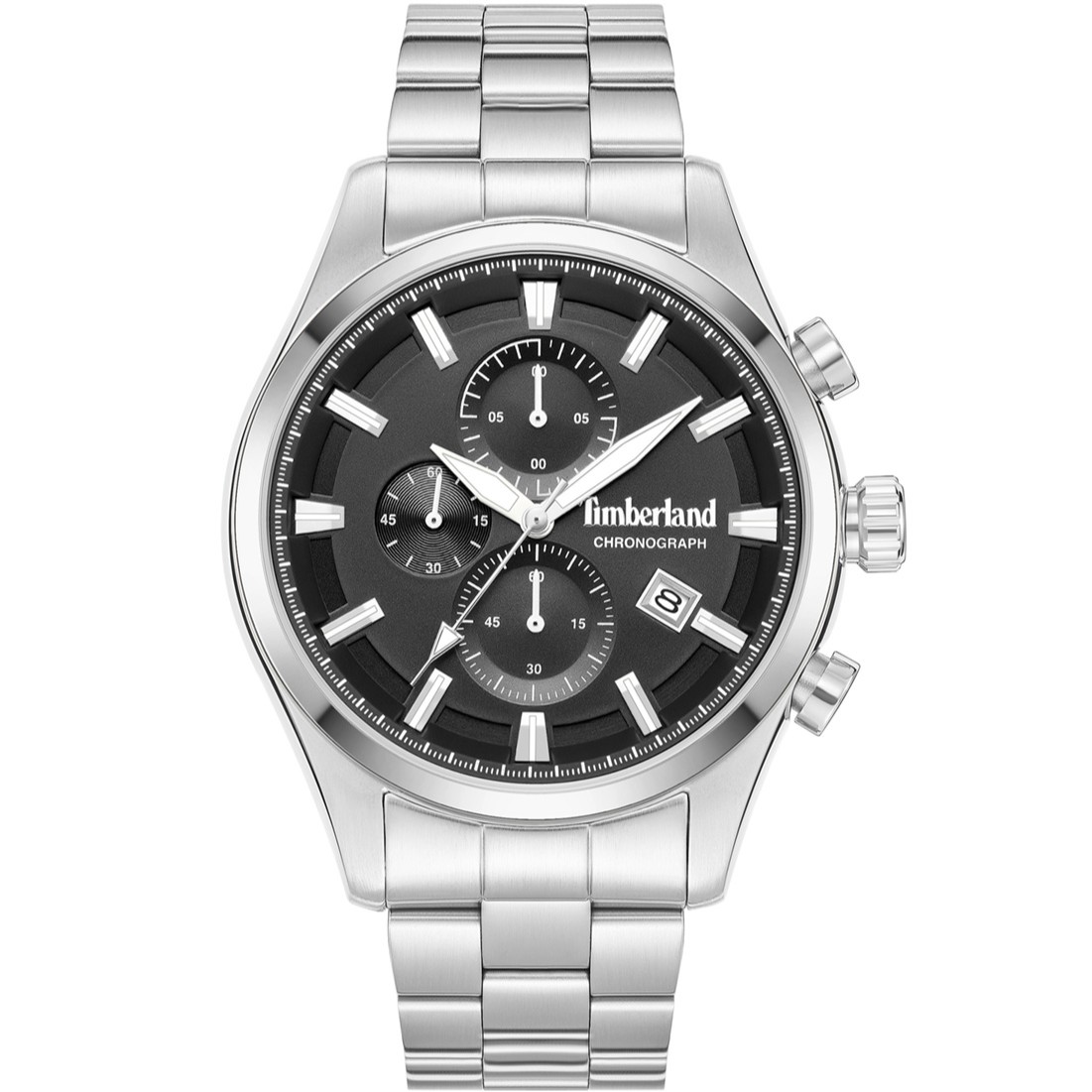 TIMBERLAND Ashmont Chronograph Black Dial 46mm Silver Stainless Steel Bracelet TDWGI0109303 - 