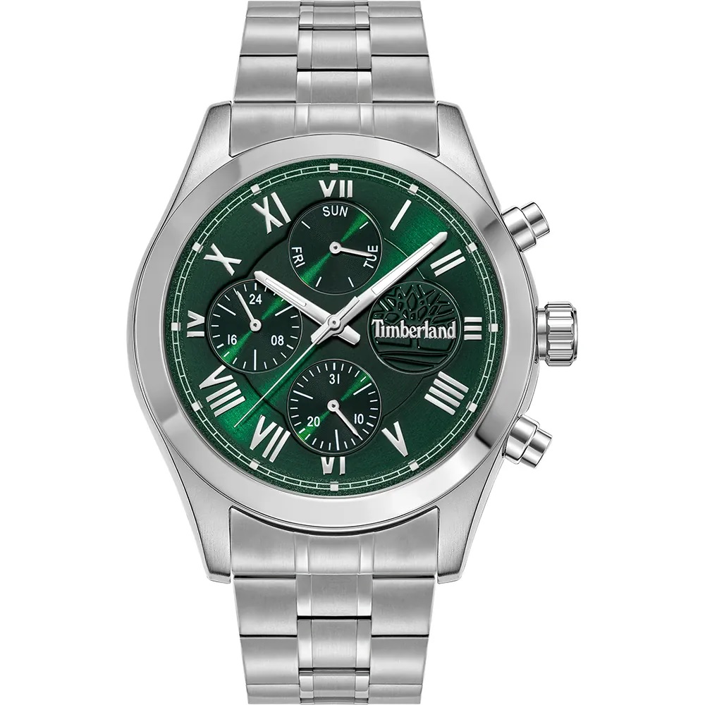 TIMBERLAND Ashmont Chronograph Green Dial 44mm Silver Stainless Steel Bracelet TDWGK0082604 - 
