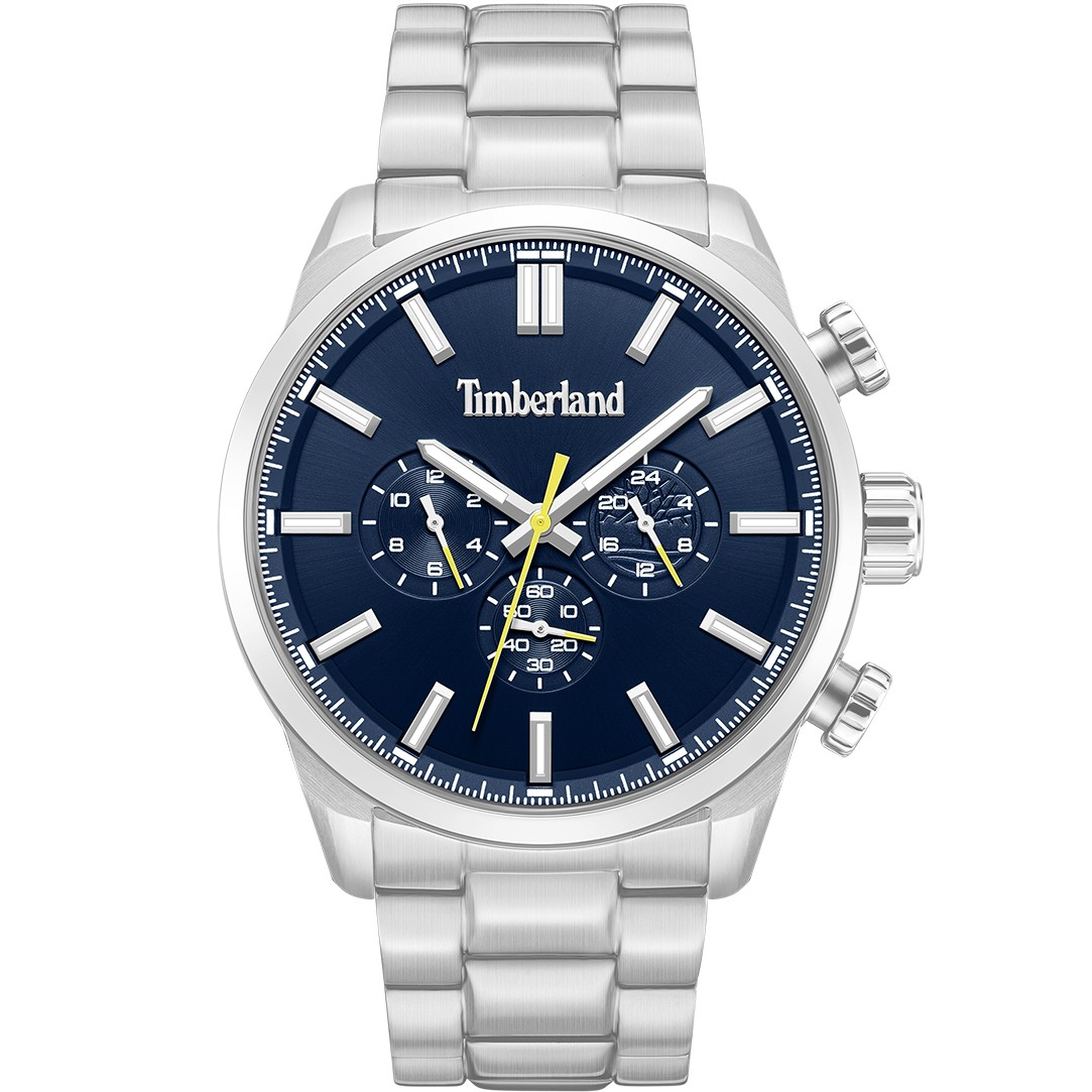 TIMBERLAND Henniker II Chronograph Blue Dial 46mm Silver Stainless Steel Bracelet TDWGK0095301 - 