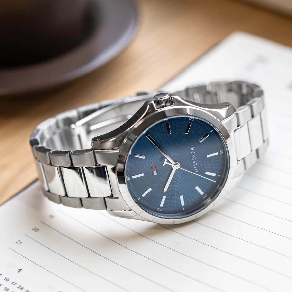 TOMMY HILFIGER Bruce Blue Dial 43mm Silver Stainless Steel Bracelet 1710670 - 6