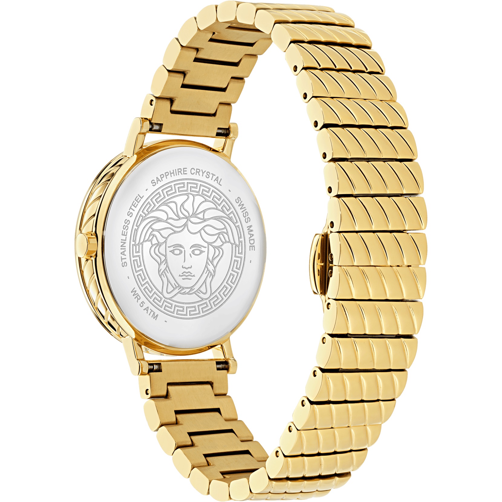VERSACE Delphinus Gold Dial 35mm Gold Stainless Steel Bracelet VE0O00525 - 4