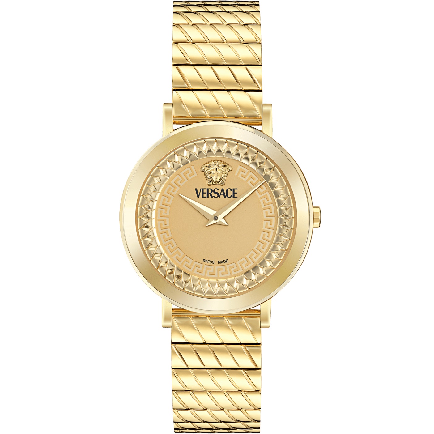 VERSACE Delphinus Gold Dial 35mm Gold Stainless Steel Bracelet VE0O00525 - 