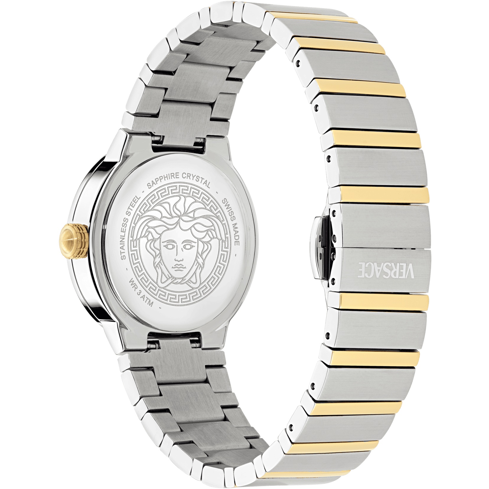 VERSACE Greca Logo Pearl White Dial 33mm Two Tone Gold Stainless Steel Bracelet VE0S00325 - 4