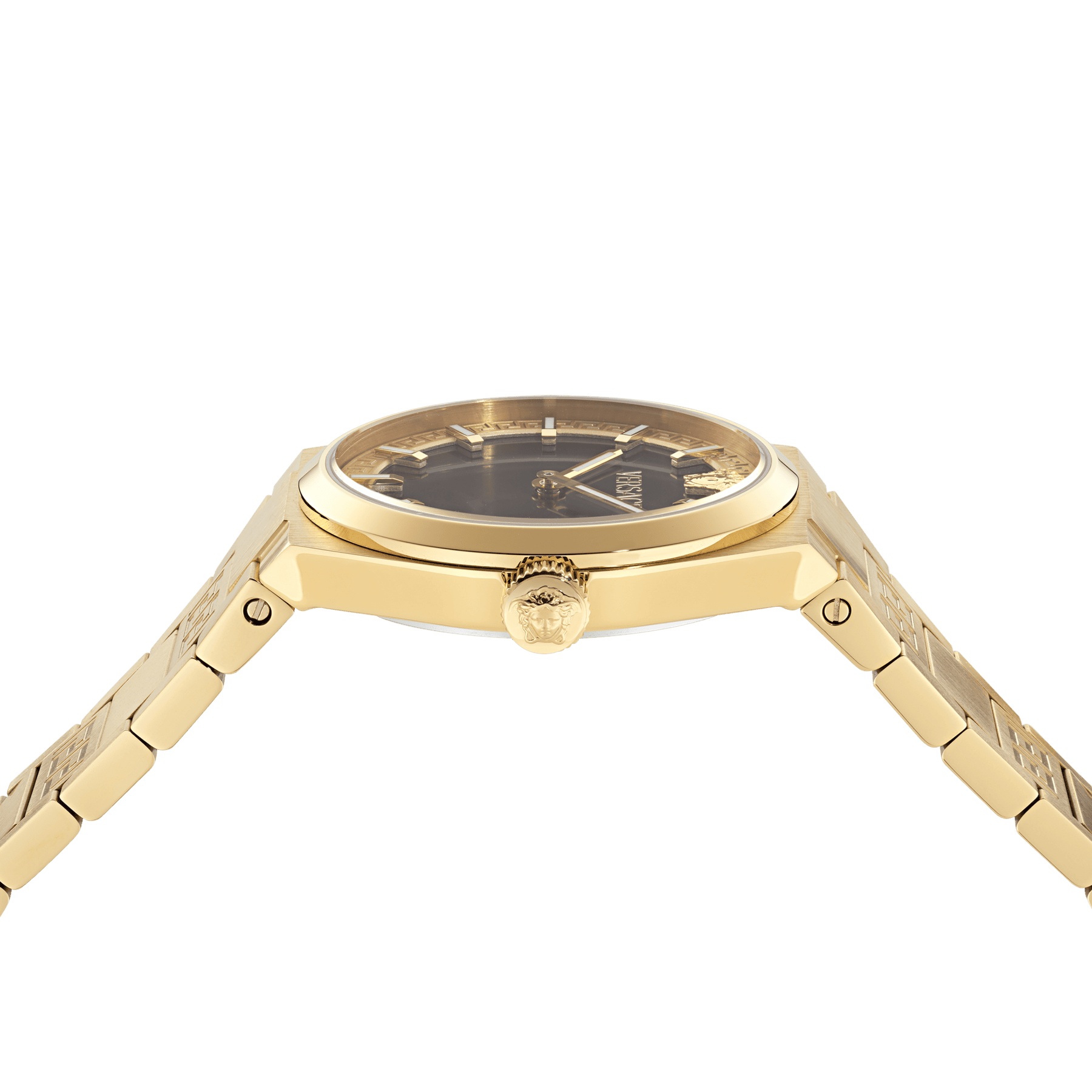 VERSACE V-Auria Lady Black Dial 35mm Gold Stainless Steel Bracelet VE5E00526 - 3