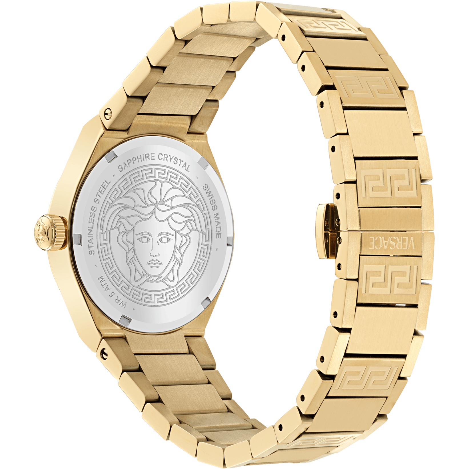 VERSACE V-Auria Lady Black Dial 35mm Gold Stainless Steel Bracelet VE5E00526 - 4