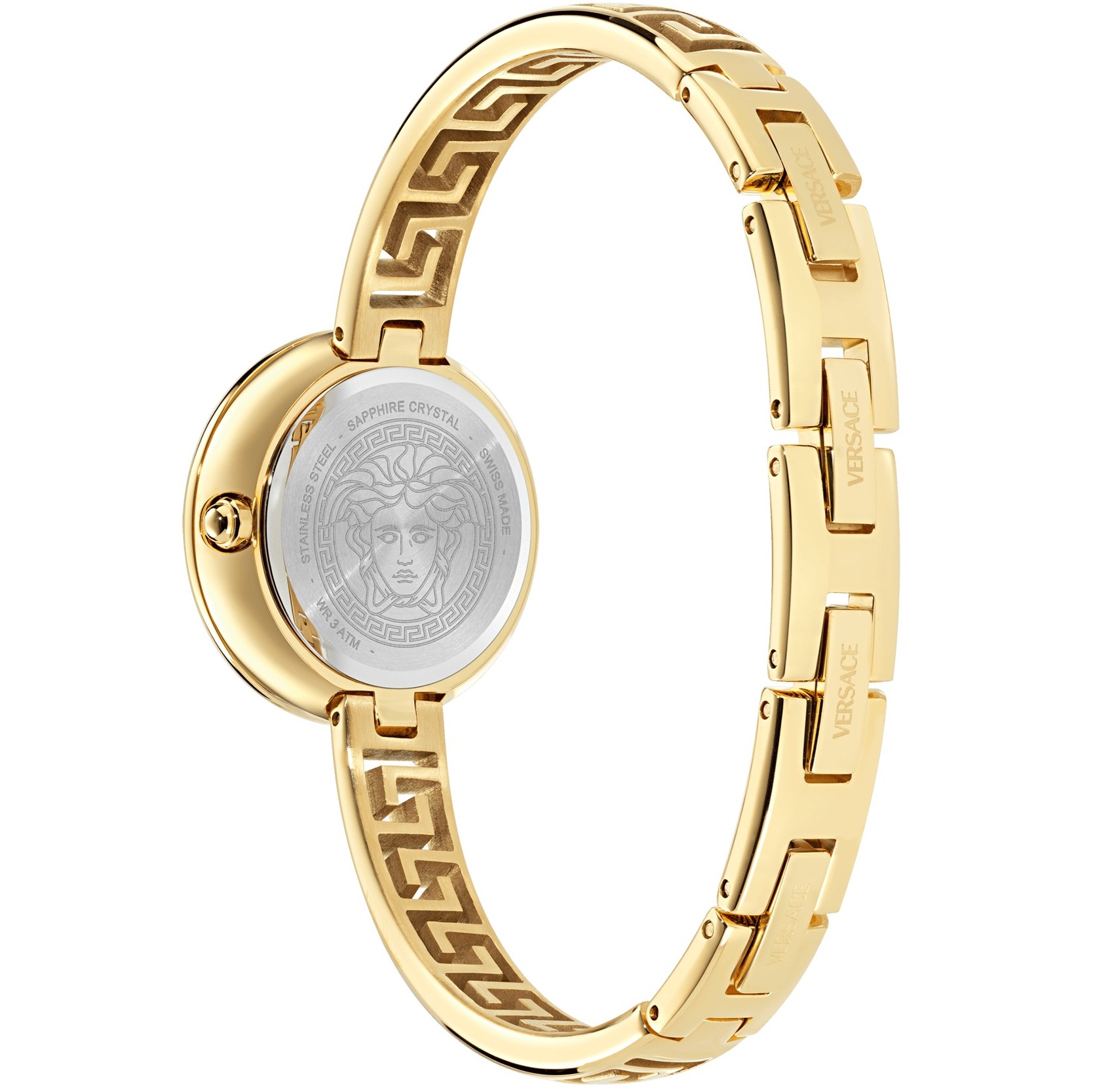 VERSACE Medusa Eclipse Silver Dial 28mm Gold Stainless Steel Bracelet VE5F00226 - 3