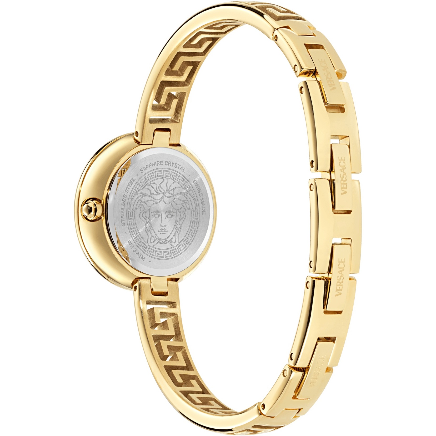 VERSACE Medusa Eclipse Black Dial 28mm Gold Stainless Steel Bracelet VE5F00326 - 4