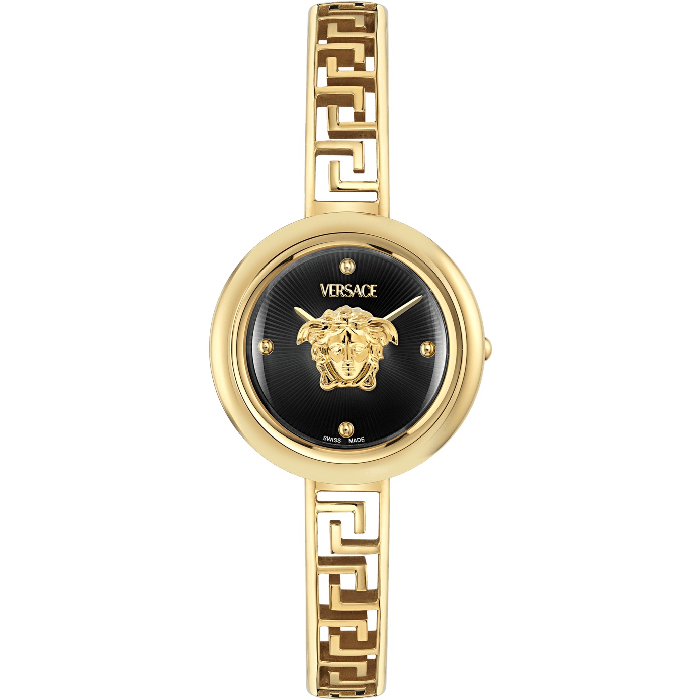 VERSACE Medusa Eclipse Black Dial 28mm Gold Stainless Steel Bracelet VE5F00326 - 