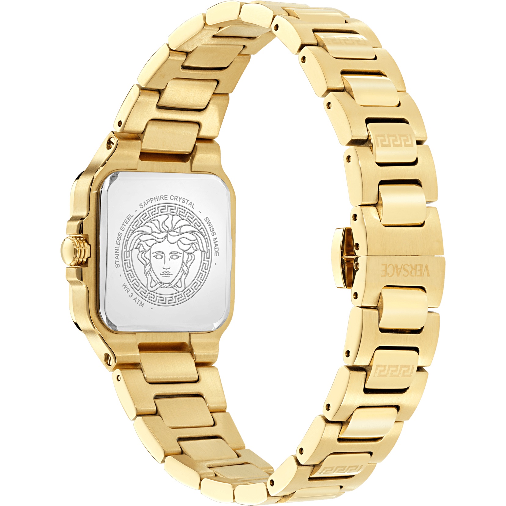 VERSACE Greca Edge Black Dial 30.00 x 30.00mm Gold Stainless Steel Bracelet VE5G00626 - 4