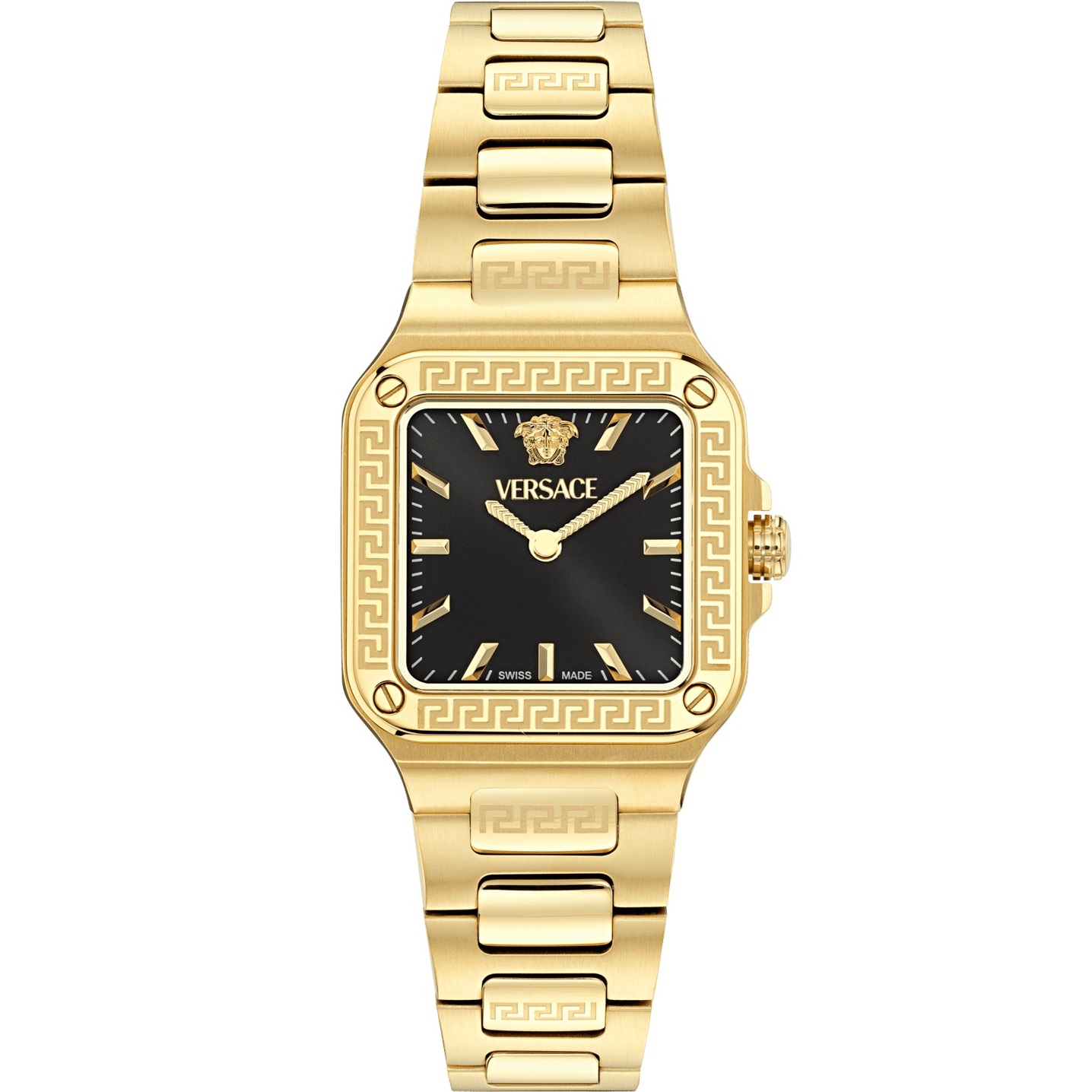 VERSACE Greca Edge Black Dial 30.00 x 30.00mm Gold Stainless Steel Bracelet VE5G00626 - 