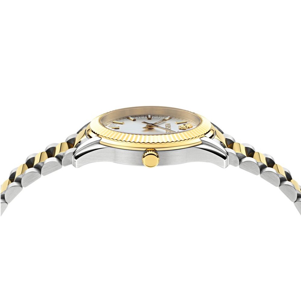 VERSACE Apodis Silver Dial 34mm Two Tone Gold Stainless Steel Bracelet VEYZ00326 - 4