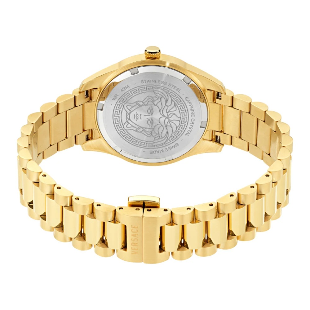VERSACE Apodis Gold Dial 34mm Gold Stainless Steel Bracelet VEYZ00526 - 3