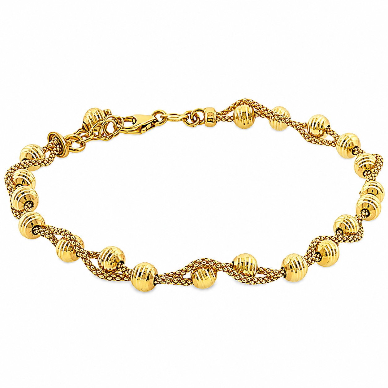 BRACELET Beaded SENZIO Collection in K14 Yellow Gold VS204051 - 