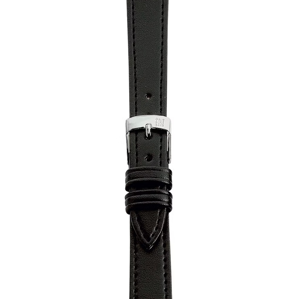 MORELLATO Point Vegan Material Watch Strap 16-14mm Black Synthetic Silver Hardware A01U0112419019CR16 - 