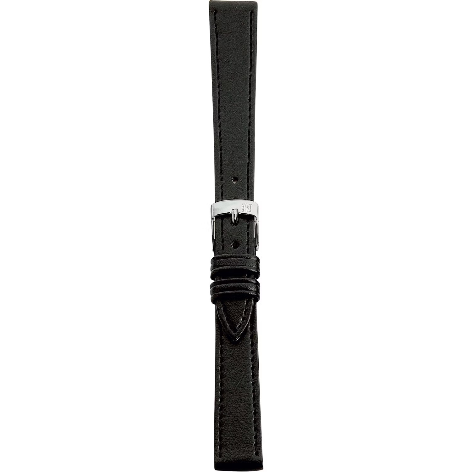 MORELLATO Point Vegan Material Watch Strap 16-14mm Black Synthetic Silver Hardware A01U0112419019CR16 - 3