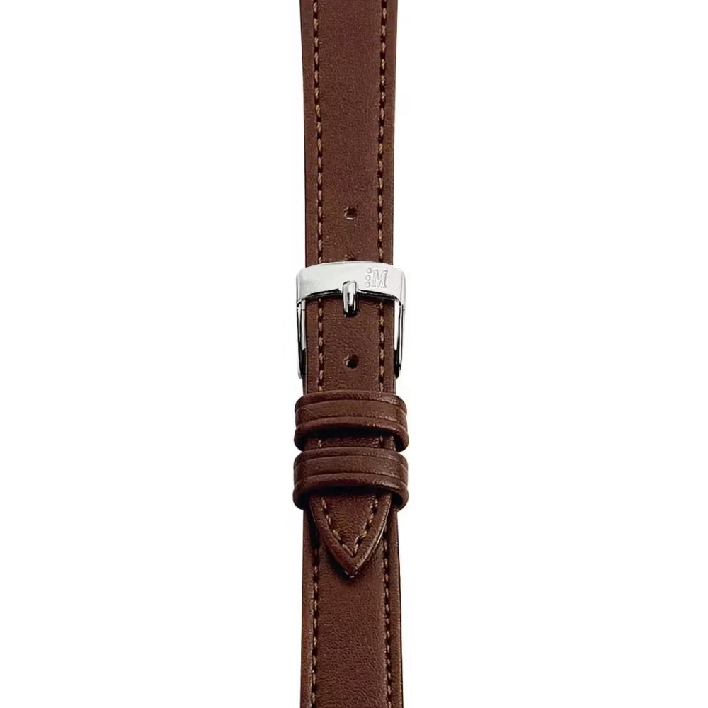 MORELLATO Point Vegan Material Watch Strap 12-10mm Brown Synthetic Silver Hardware A01D0112419034CR12 - 