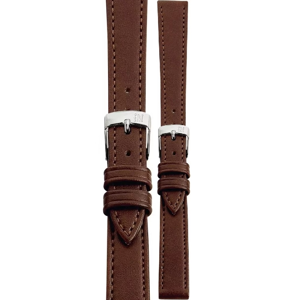 MORELLATO Point Vegan Material Watch Strap 12-10mm Brown Synthetic Silver Hardware A01D0112419034CR12 - 