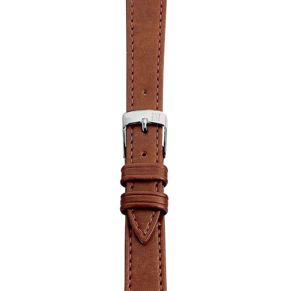 MORELLATO Point Vegan Material Watch Strap 16-14mm Light Brown Synthetic Silver Hardware A01U0112419041CR16 - 