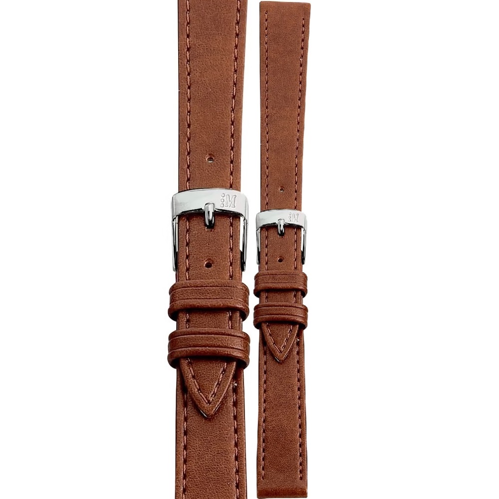 MORELLATO Point Vegan Material Watch Strap 16-14mm Light Brown Synthetic Silver Hardware A01U0112419041CR16 - 