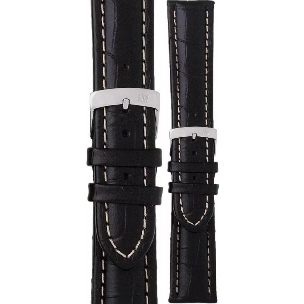 MORELLATO Plus Watch Strap 18-16mm Black Leather A01U3252480019CR18 - 
