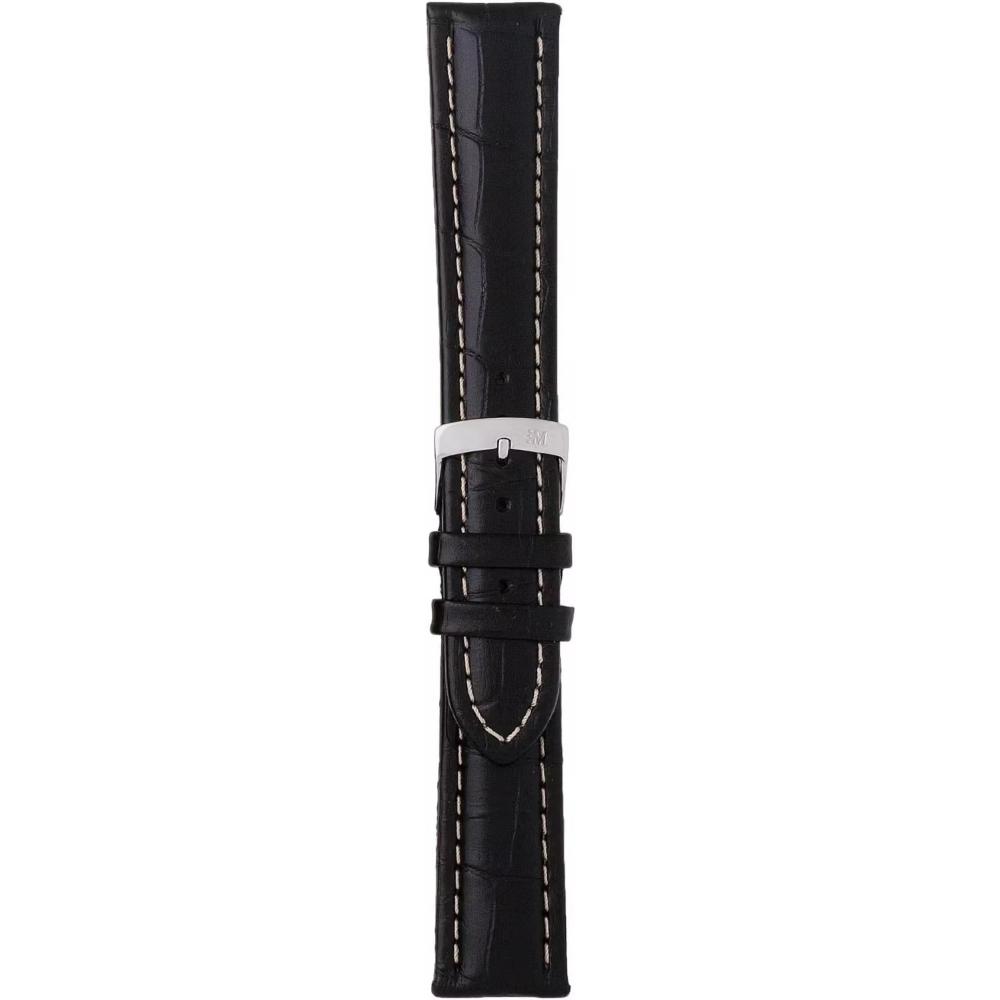 MORELLATO Plus Watch Strap 20-18mm Black Leather A01U3252480019CR20 - 3