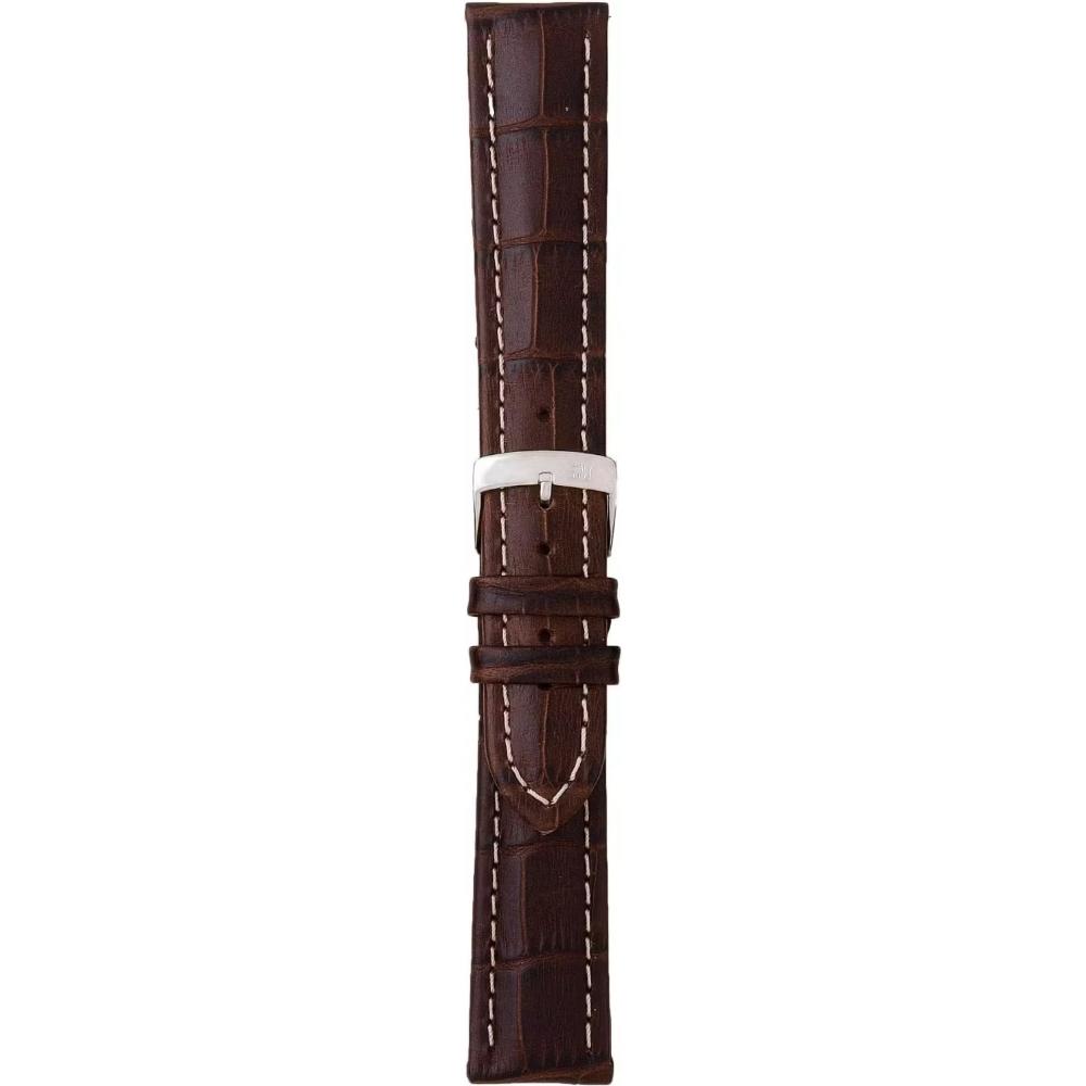 MORELLATO Plus Watch Strap 18-16mm Brown Leather Silver Hardware A01U3252480032CR18 - 3