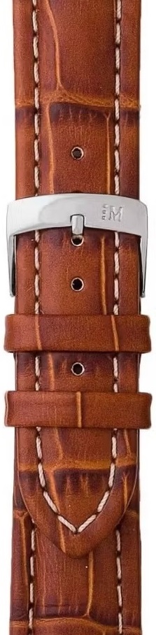 MORELLATO Plus Watch Strap 22-18mm Brown Leather Silver Hardware A01U3252480041CR22 - 2
