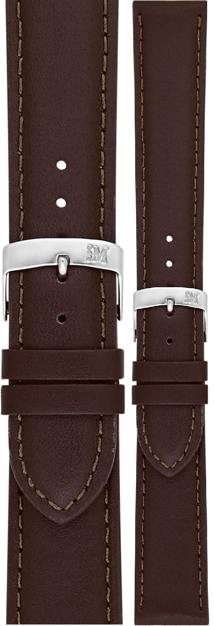 MORELLATO Grafic Watch Strap 14-12mm Brown Leather Silver Hardware A01X0969087034CR14 - 