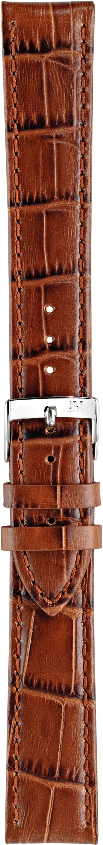 MORELLATO Bolle Watch Strap 22-20mm Light Brown Leather Silver Hardware A01X2269480041CR22 - 3