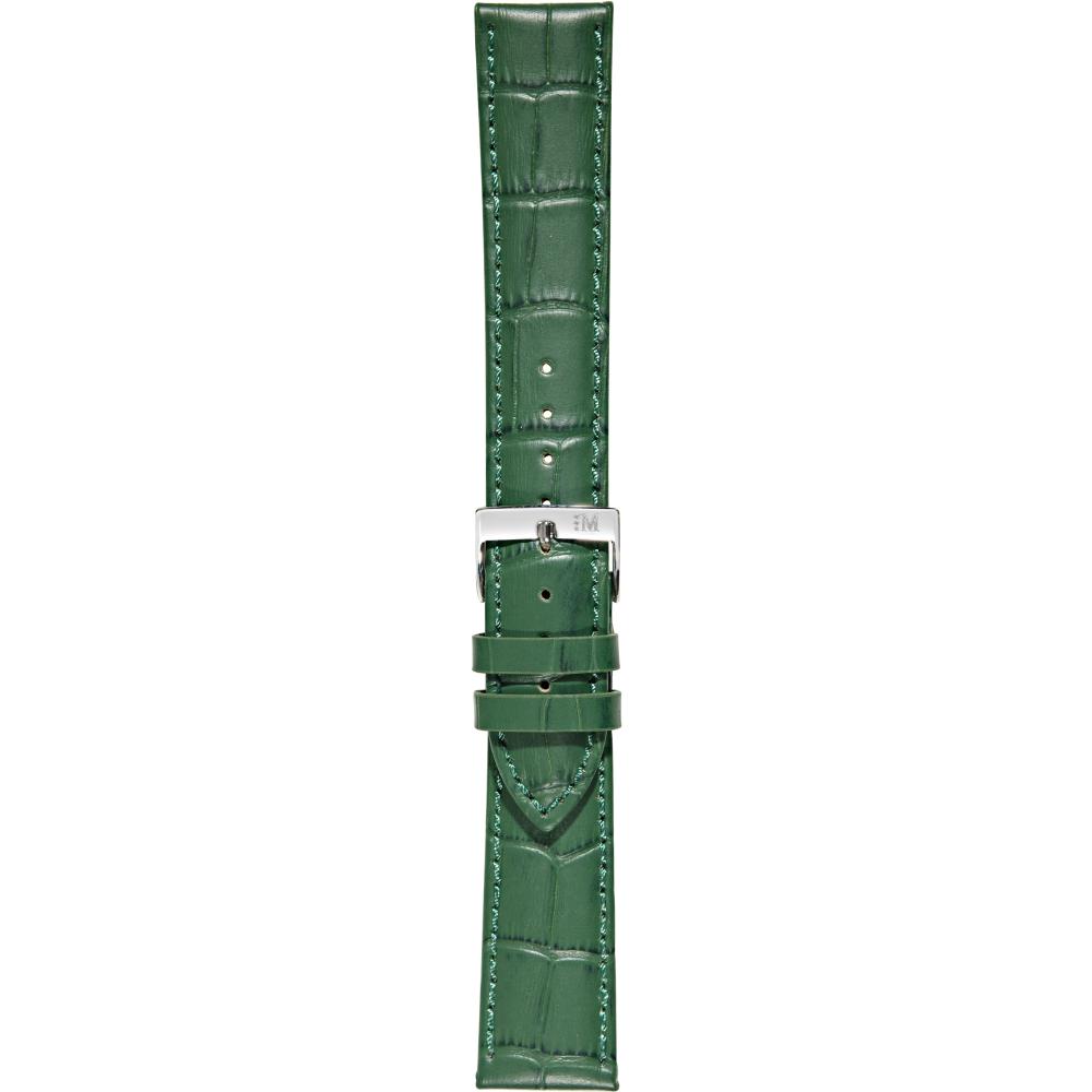 MORELLATO Bolle Watch Strap 16-14mm Green Leather Silver Hardware A01X2269480072CR16 - 3