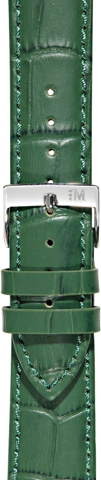 MORELLATO Bolle Watch Strap 22-20mm Green Leather Silver Hardware A01X2269480072CR22 - 