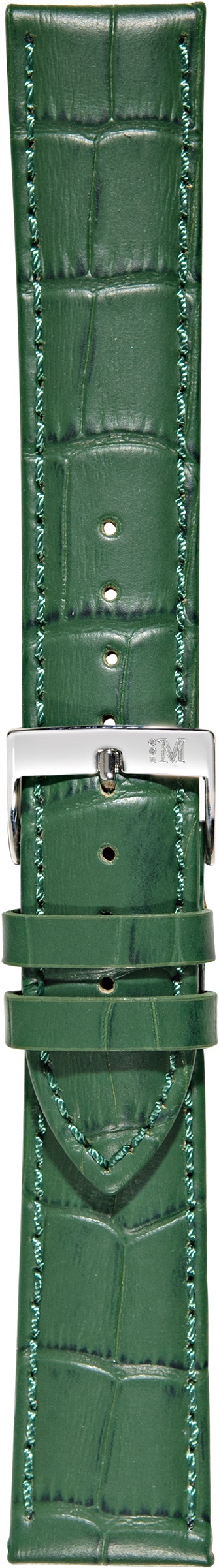 MORELLATO Bolle Watch Strap 22-20mm Green Leather Silver Hardware A01X2269480072CR22 - 3