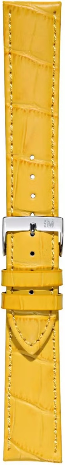 MORELLATO Bolle Watch Strap 22-20mm Yellow Leather Silver Hardware A01X2269480098CR22 - 3